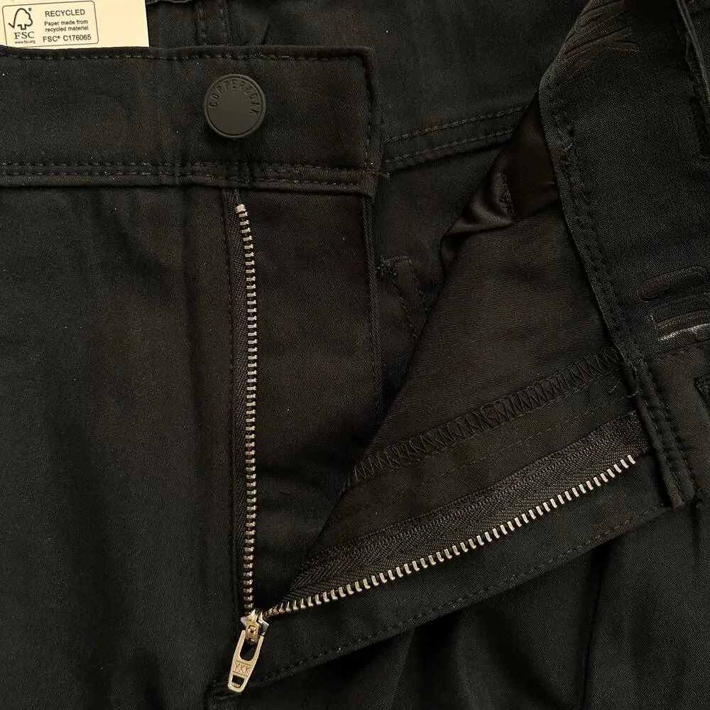NWT Copper & Oak Men's Tech Utility Pants Straight Fit Black 36 X 34
